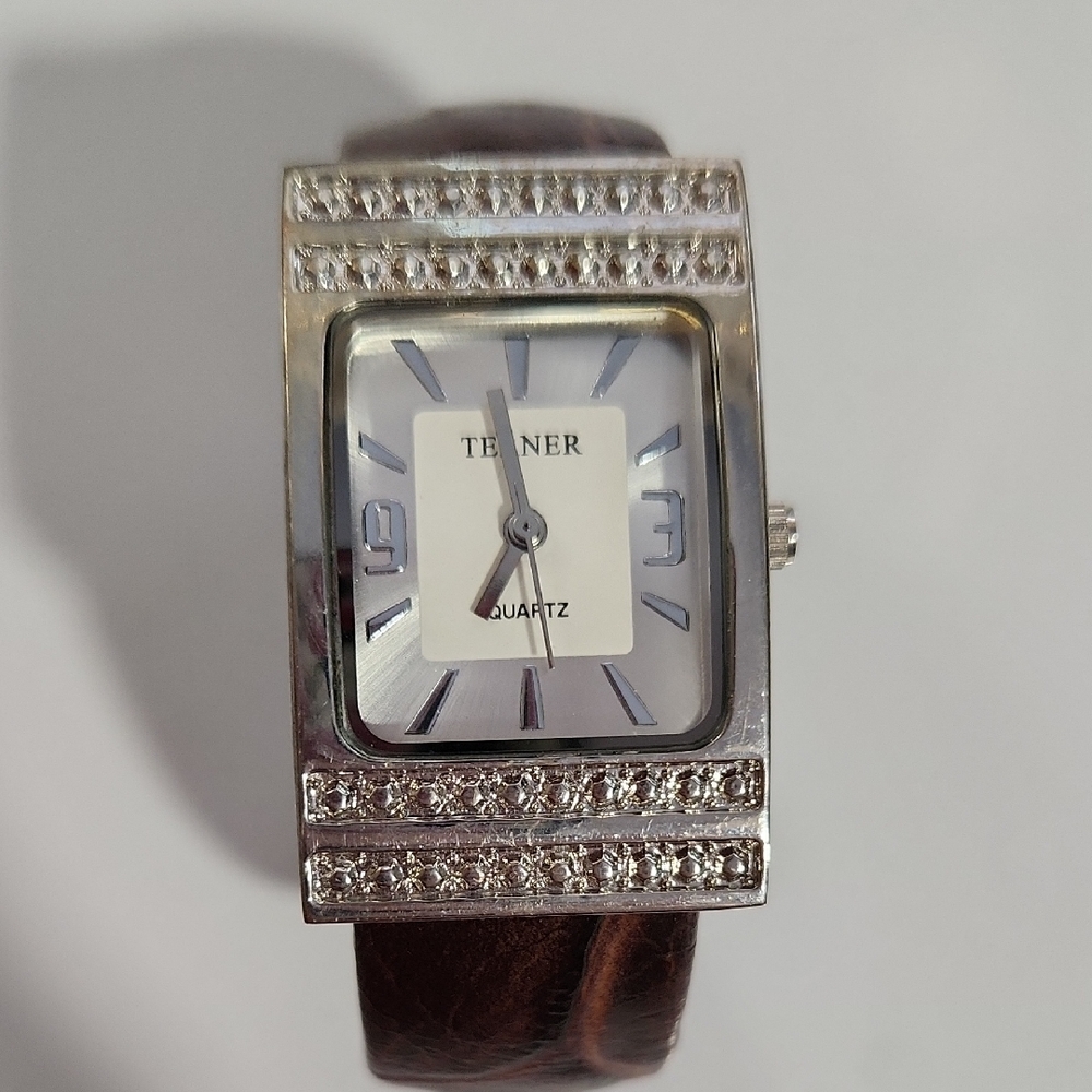 Silver and Brown Women's Watch